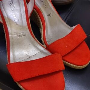 Tamaris Women's Vibrant Orange Espadrilles